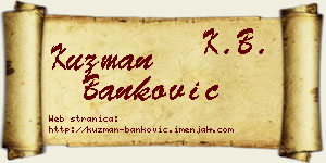 Kuzman Banković vizit kartica